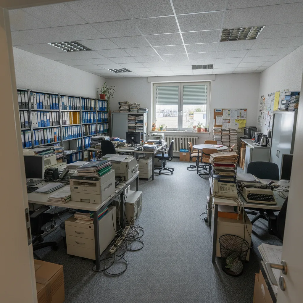 Voll befülltes Büro — RC Entrümpelung Hannover