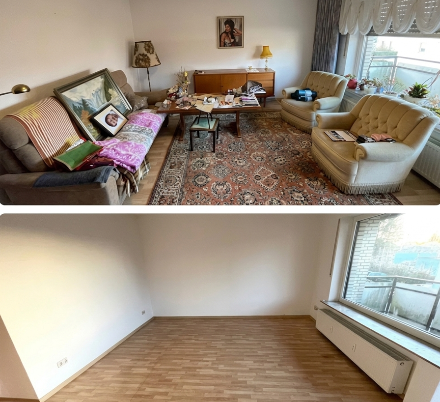 Entrümpelung Hannover Vorher Nachher - RC Entrümpelung