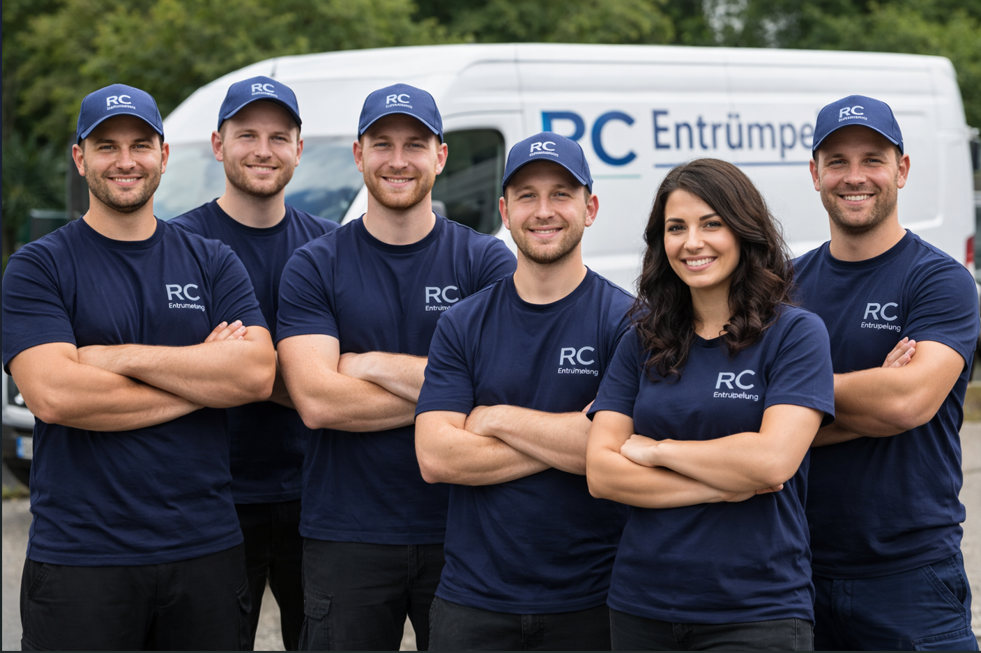 RC Entrümpelung Team vor dem Firmentransporter